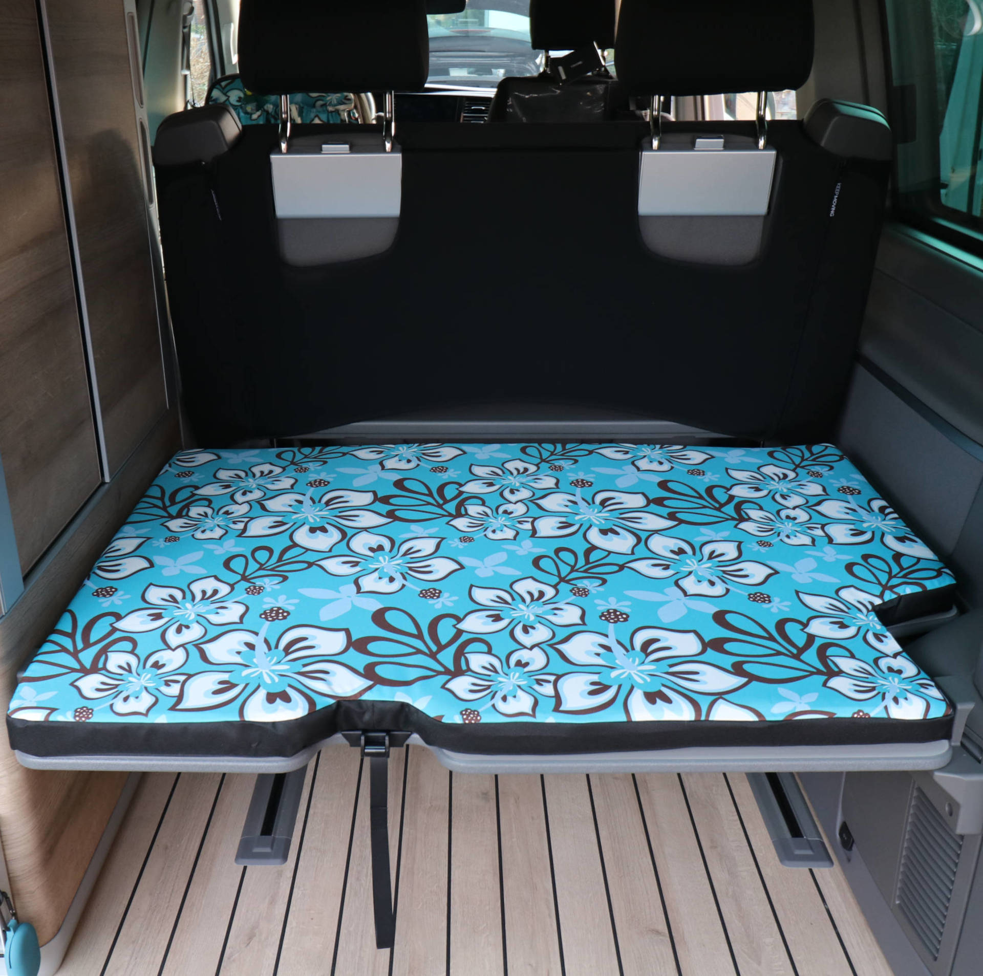 T6.1 California Ocean Matratzenbezug - Hibiskus türkis