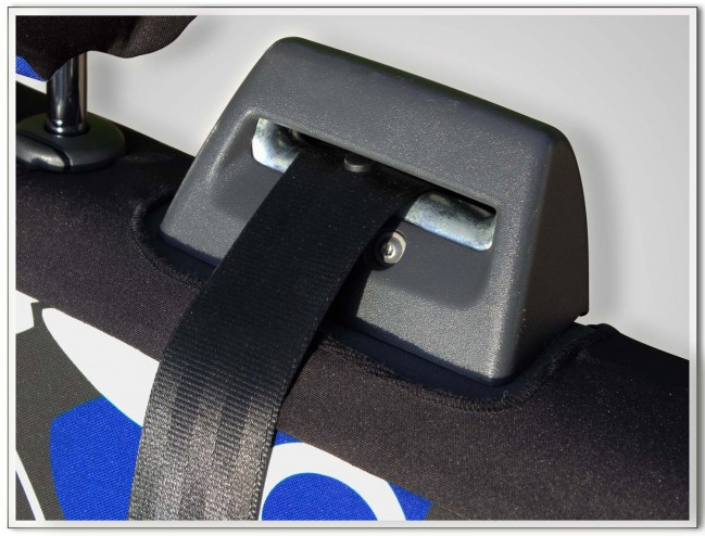 VW T5 / T6 / T6.1 Transporter Doppelsitzbank Bezug inkl. Kopfstützenbezüge - Tiki Maske schwarz