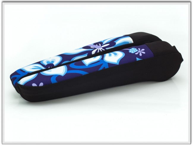 Armlehnenbezüge schmal ( T5/ T6/ T6.1/ Ducato ab Bj 2015) - 4er Set - Hibiskus blau