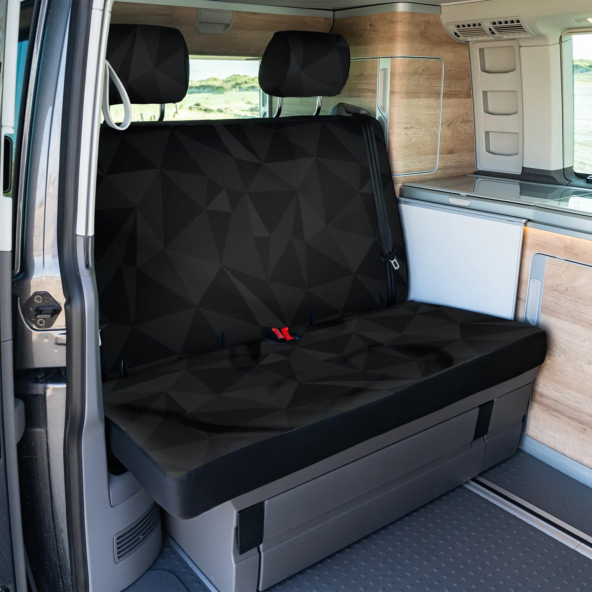 VW T5 / T6 / T6.1 California Rückbankbezug (2er) inkl. Kopfstützenbezüge - Stone VW T5 / T6 / T6.1 California Rückbankbezug (2er) inkl. Kopfstützenbezüge - Stone