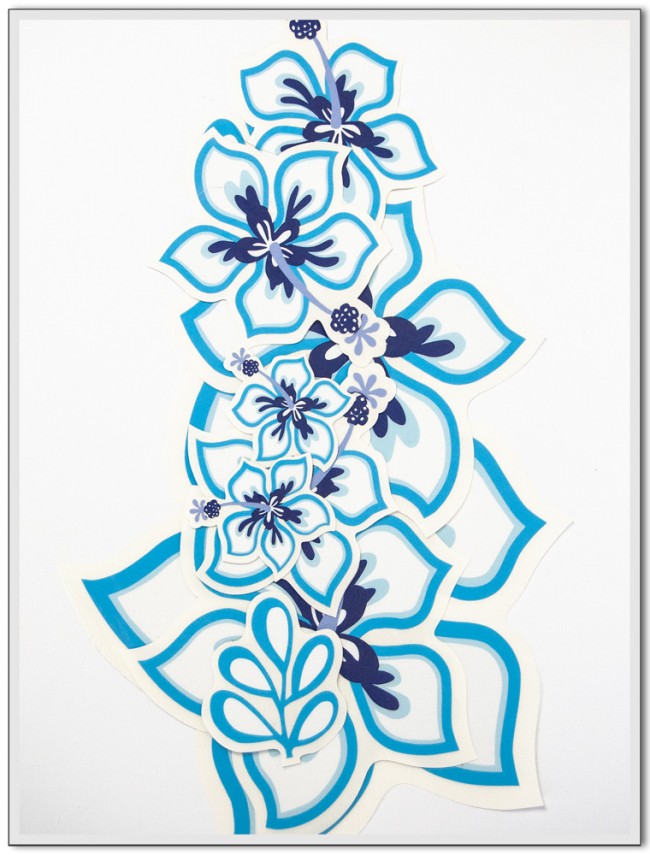 aufkleberset-hibiskus-blau-stapel Autoaufkleber Set - Hibiskus blau