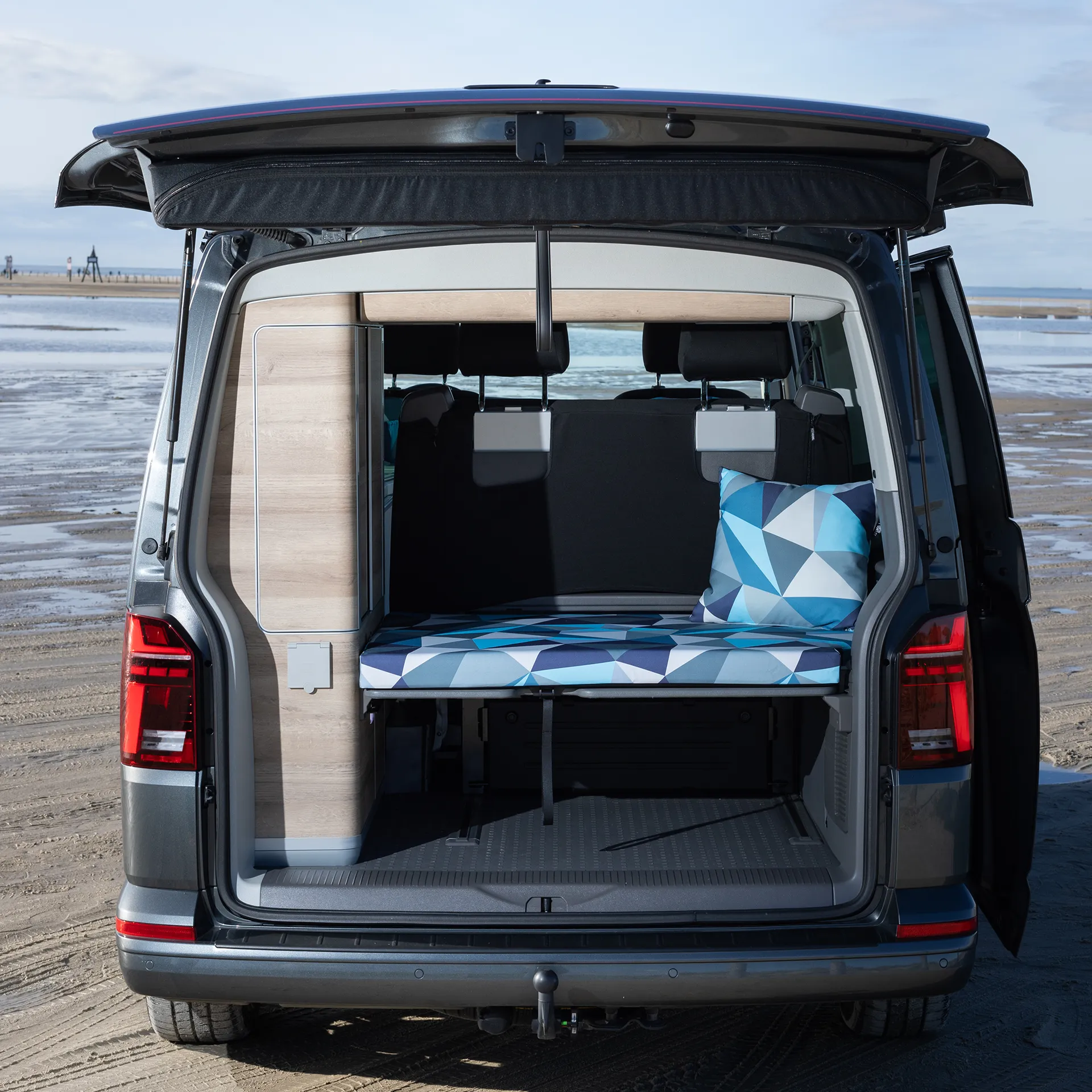 T5 / T6 California Ocean Matratzenbezug - Hibiskus blau