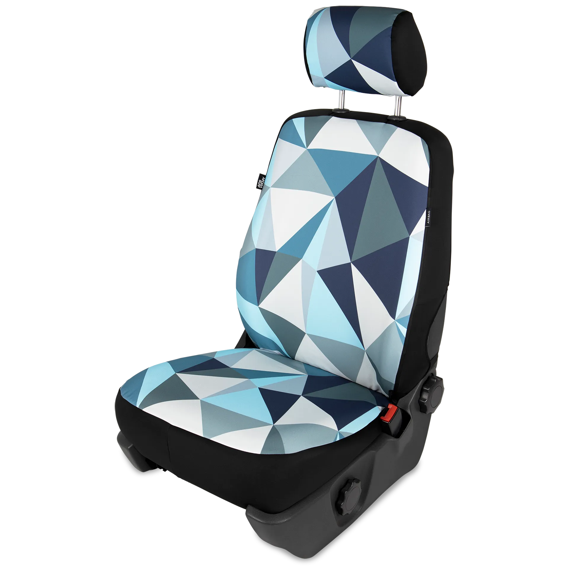 Paar Sitzbezüge mit Kopfstützen in Ice