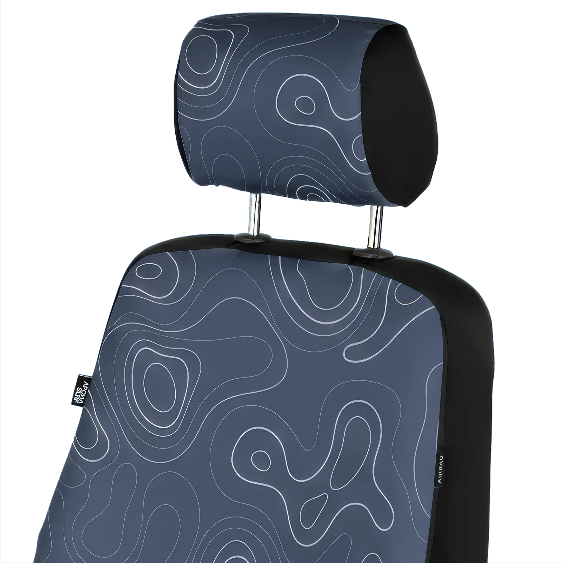 Paar Sitzbezüge mit Kopfstützen in Topo Midnight