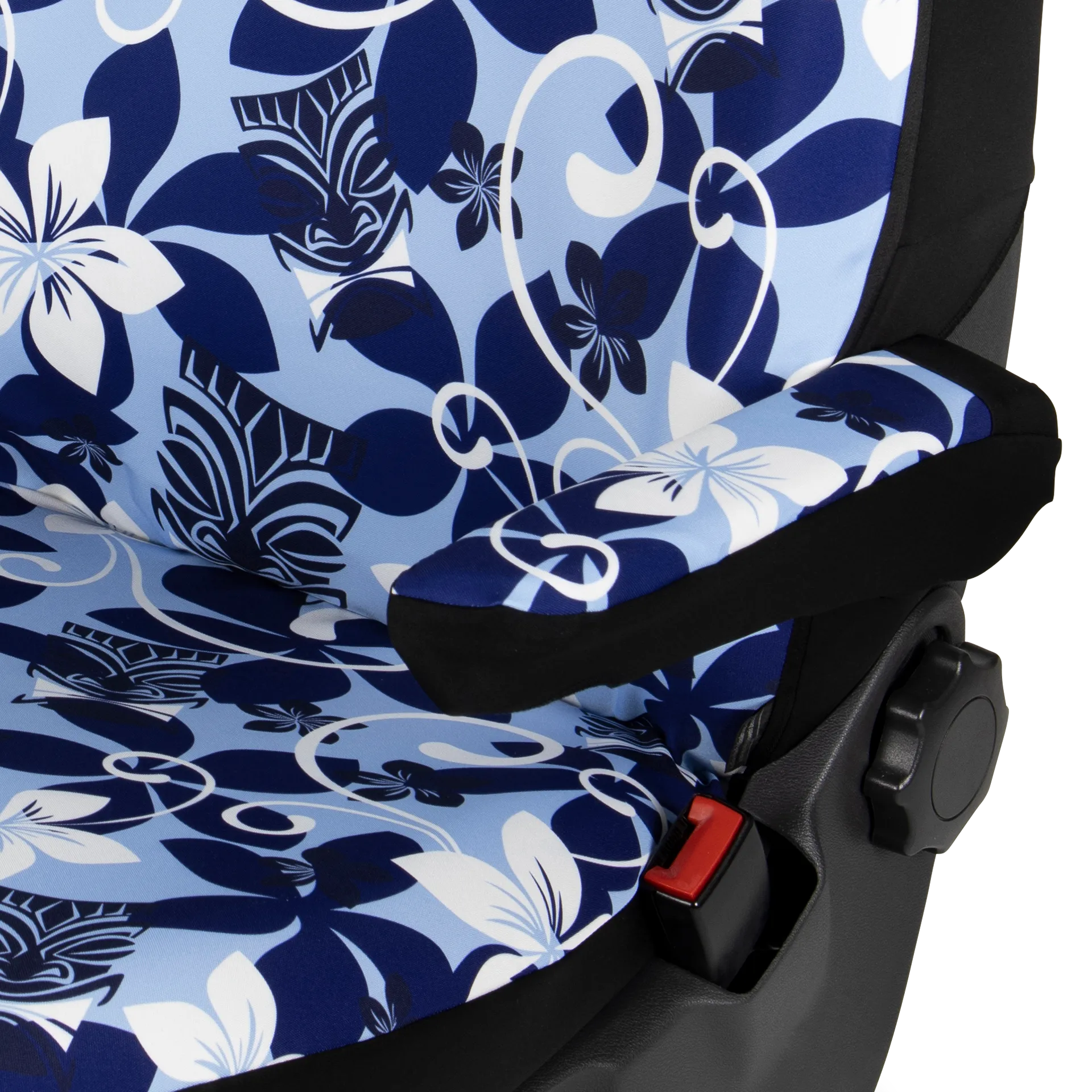  T6 Sitzbezüge (California, Multivan) & Armlehnen in Tiki Maske blau