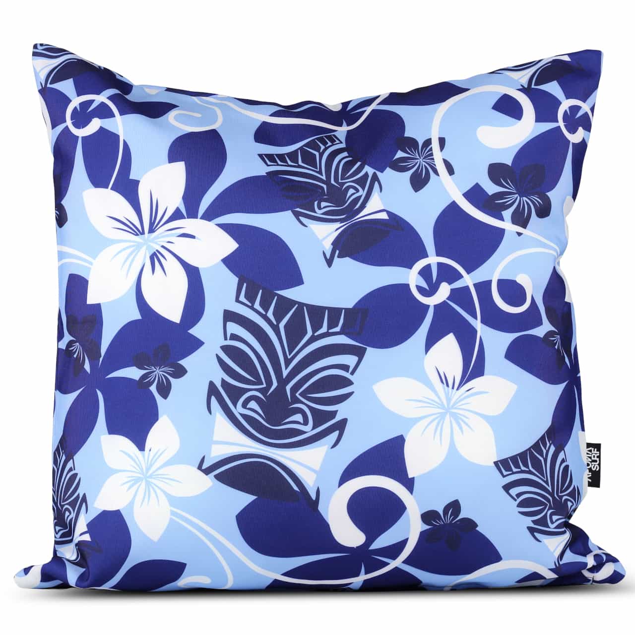 Kissenbezug 50 x 50cm - Tiki Maske blau